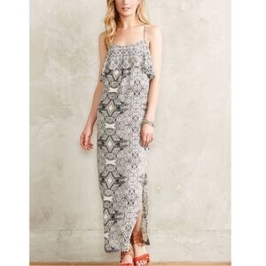 Anthropologie Vanessa Virginia Talitha Moroccan Print Racerback Maxi Dress Sz 2